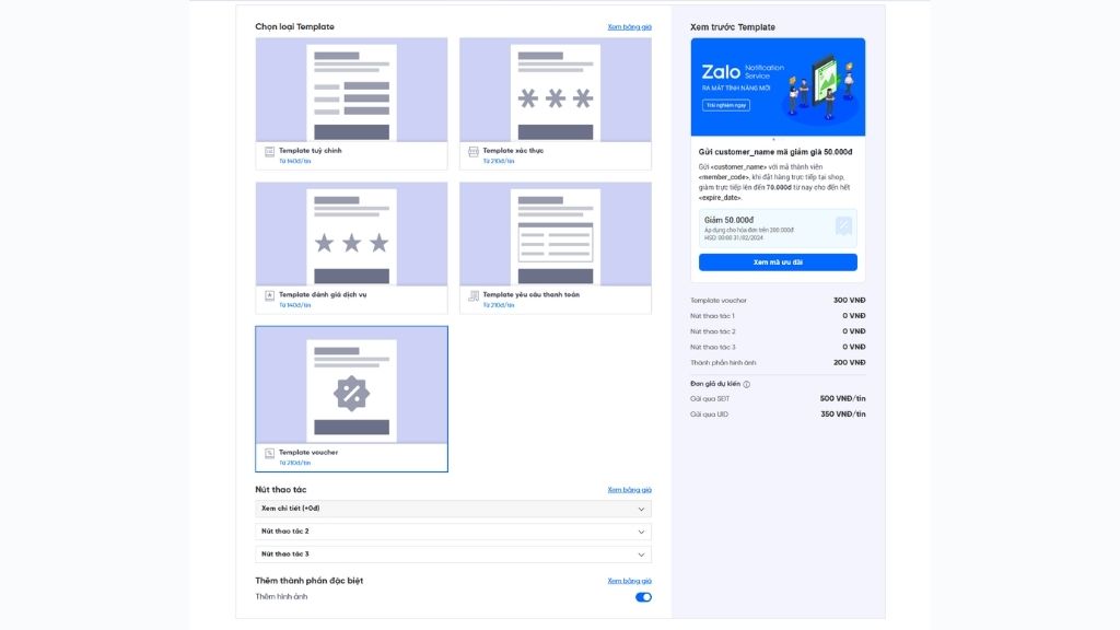 Giá thành phần đặc biệt