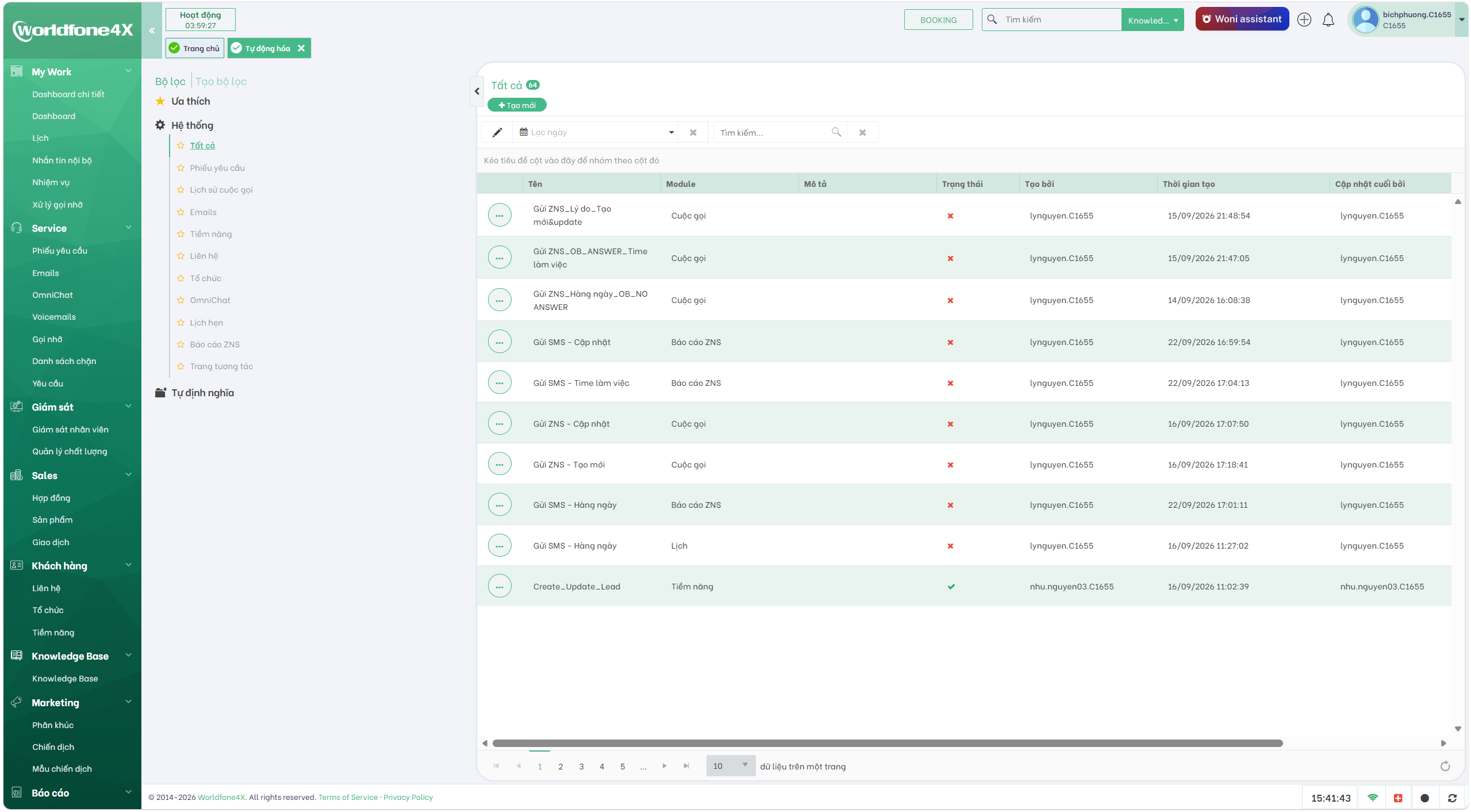 Bổ sung Automation Log để theo dõi thay đổi cấu hình 
