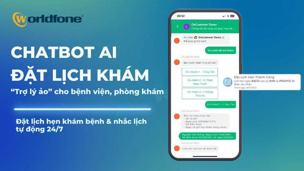 Chatbot đặt lịch khám tự động: Tối ưu hóa trải nghiệm bệnh nhân!