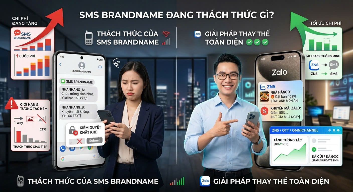 SMS Brandname có còn là sự lưa chọn hàng đầu cho kênh thông báo?