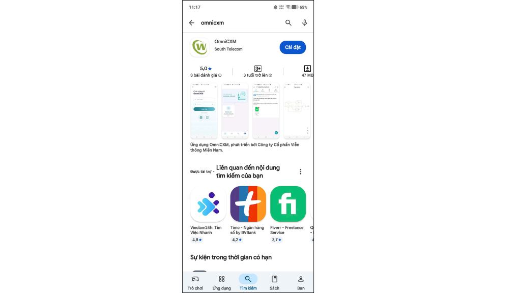 Tải ứng dụng OmniCXM trên điện thoại Android (Google Play)