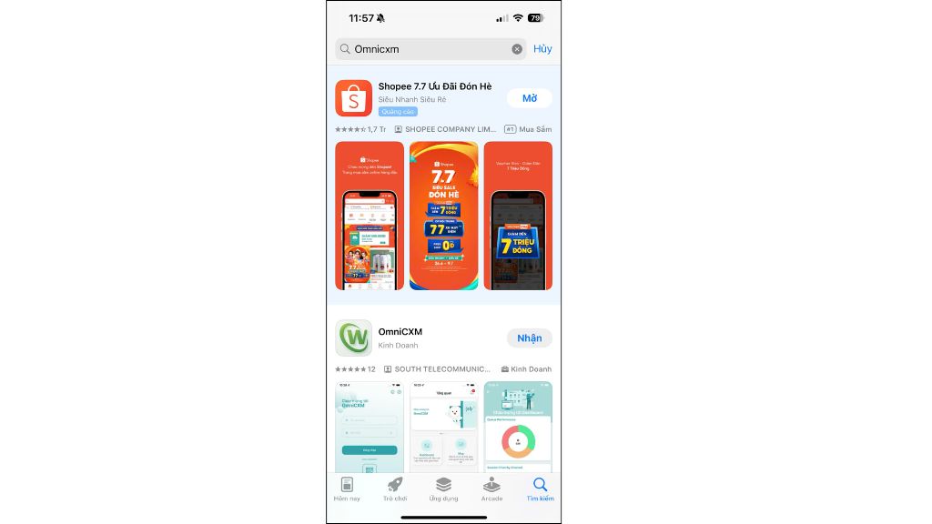 Tải ứng dụng OmniCXM trên điện thoại iOS (App Store)