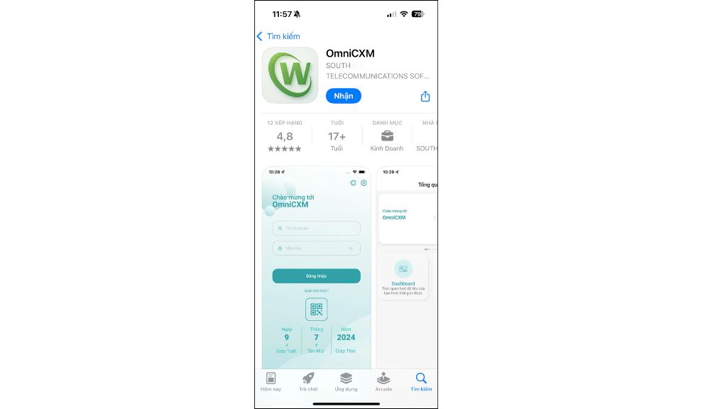 Tải ứng dụng OmniCXM trên điện thoại iOS (App Store)
