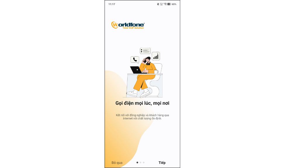 Tải ứng dụng Worldfone4Biz cho điện thoại Android bước 3