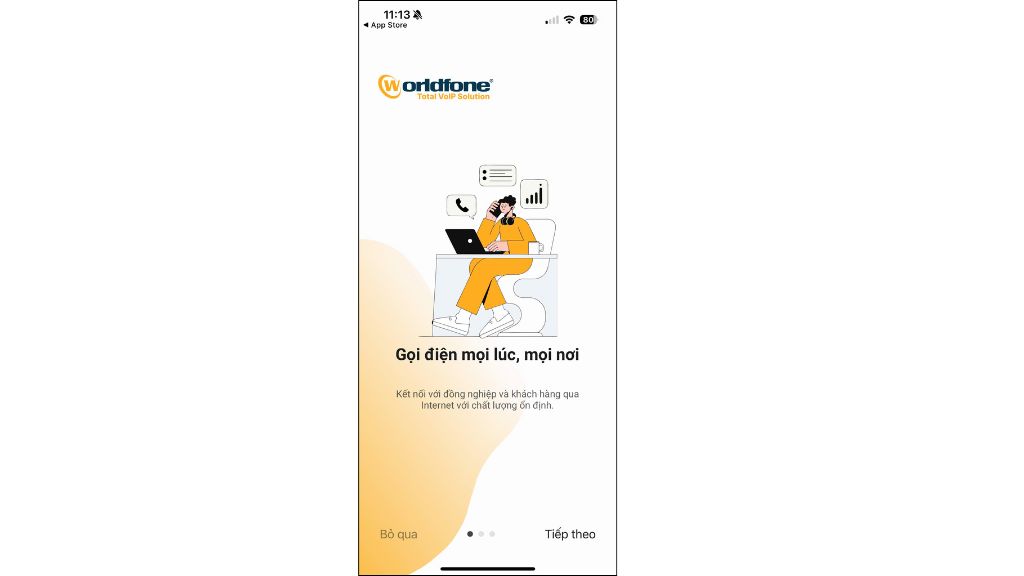 Tải ứng dụng Worldfone4Biz cho điện thoại iOS bước 3