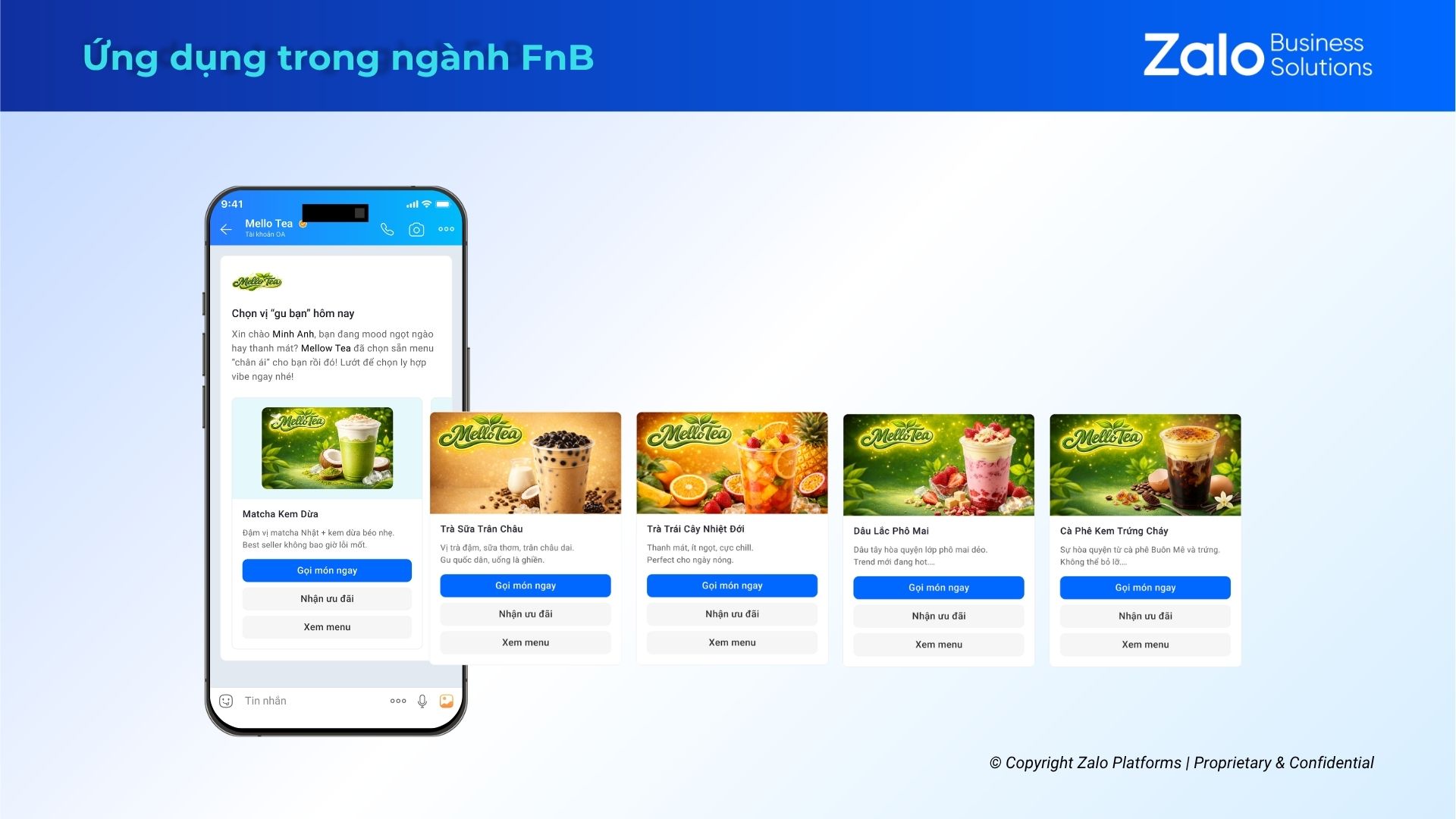 Mẫu ZBS cho Ngành F&B