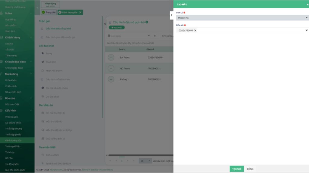 Cấu hình đầu số gọi nhỡ (Config Did Number) 