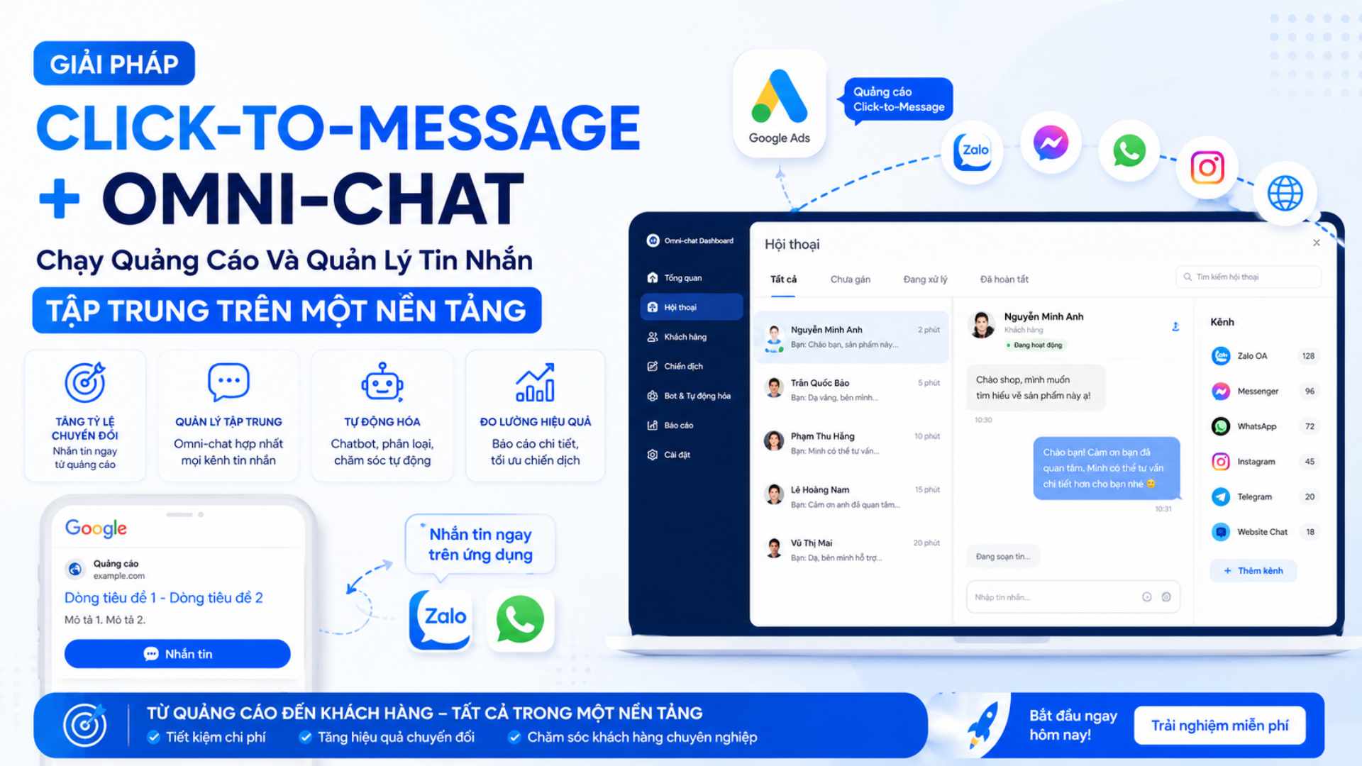 Giải pháp Click-to-Message + Omni-chat