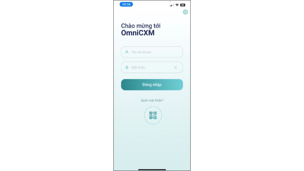 Đăng nhập ứng dụng OmniCXM cách 1