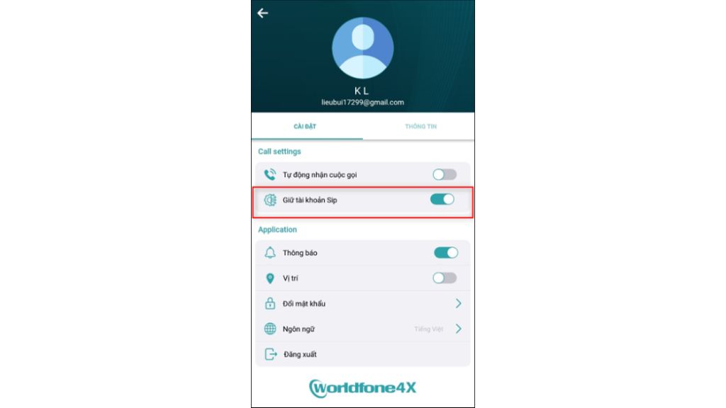 Hướng dẫn sử dụng OmniCXM - Worldfone4X Mobile cài đặt sip