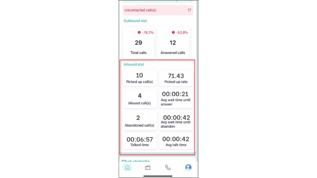 Hướng dẫn sử dụng OmniCXM - Worldfone4X Mobile theo dõi thống kê cuộc gọi đến