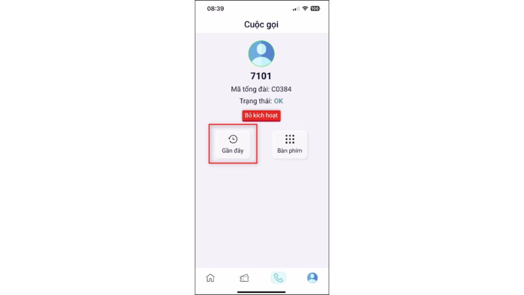 Hướng dẫn sử dụng OmniCXM - Worldfone4X Mobile lịch sử cuộc gọi