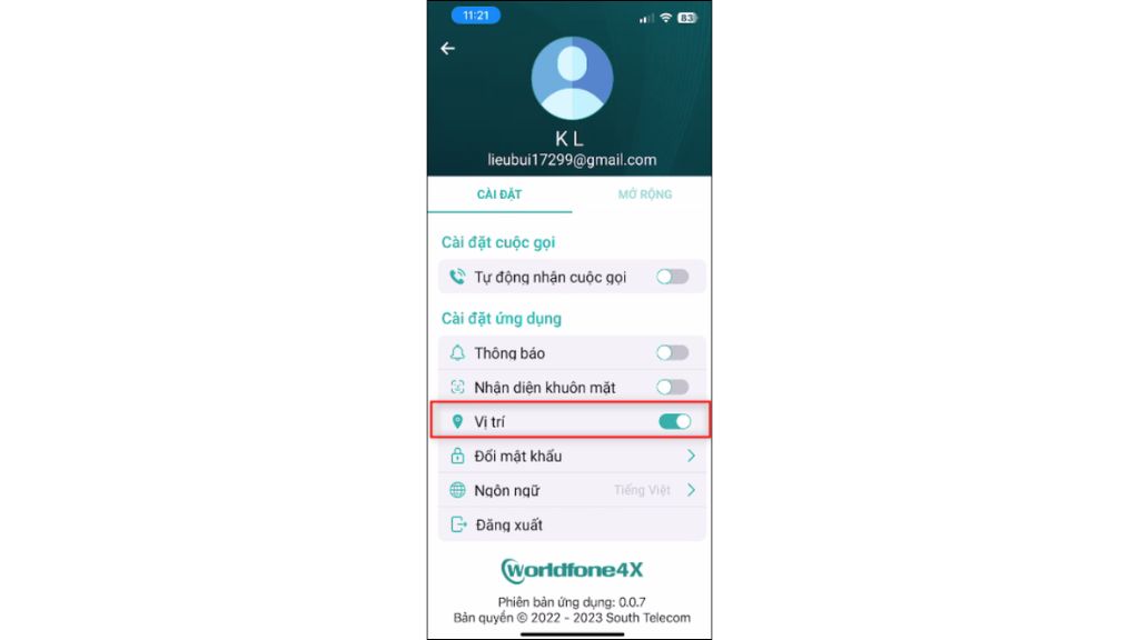 Hướng dẫn sử dụng OmniCXM - Worldfone4X Mobile cài đặt vị trí