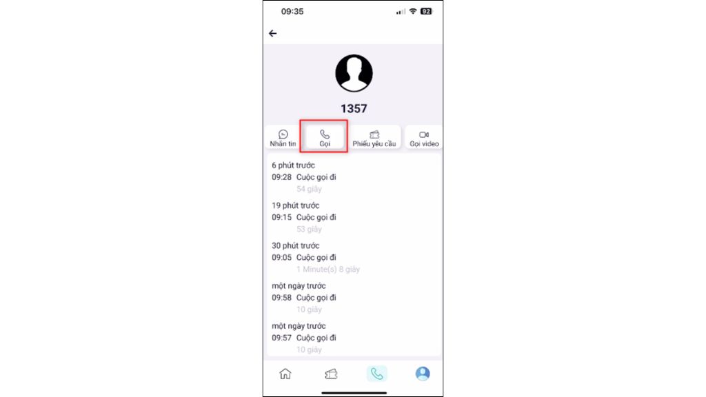 Hướng dẫn sử dụng OmniCXM - Worldfone4X Mobile thực hiện cuộc gọi 2
